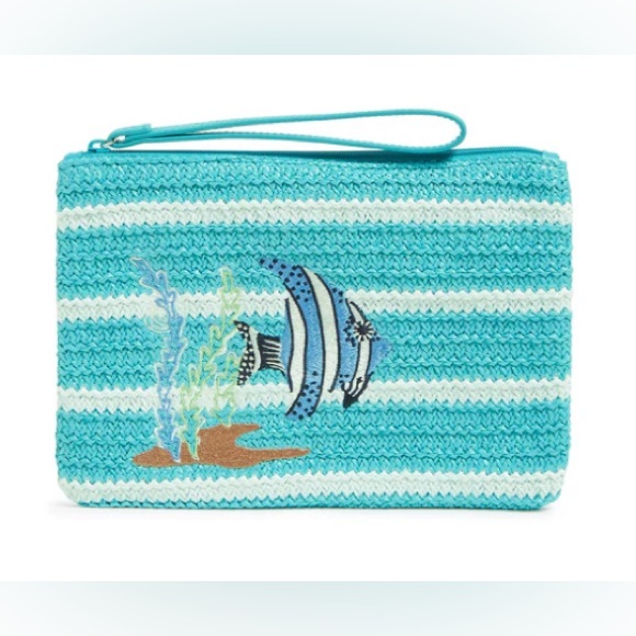 Vera Bradley Handbags - 🐟💙🐟VERA BRADLEY🐟💙🐟Antilles Treasure Straw Wristlet/NWT
